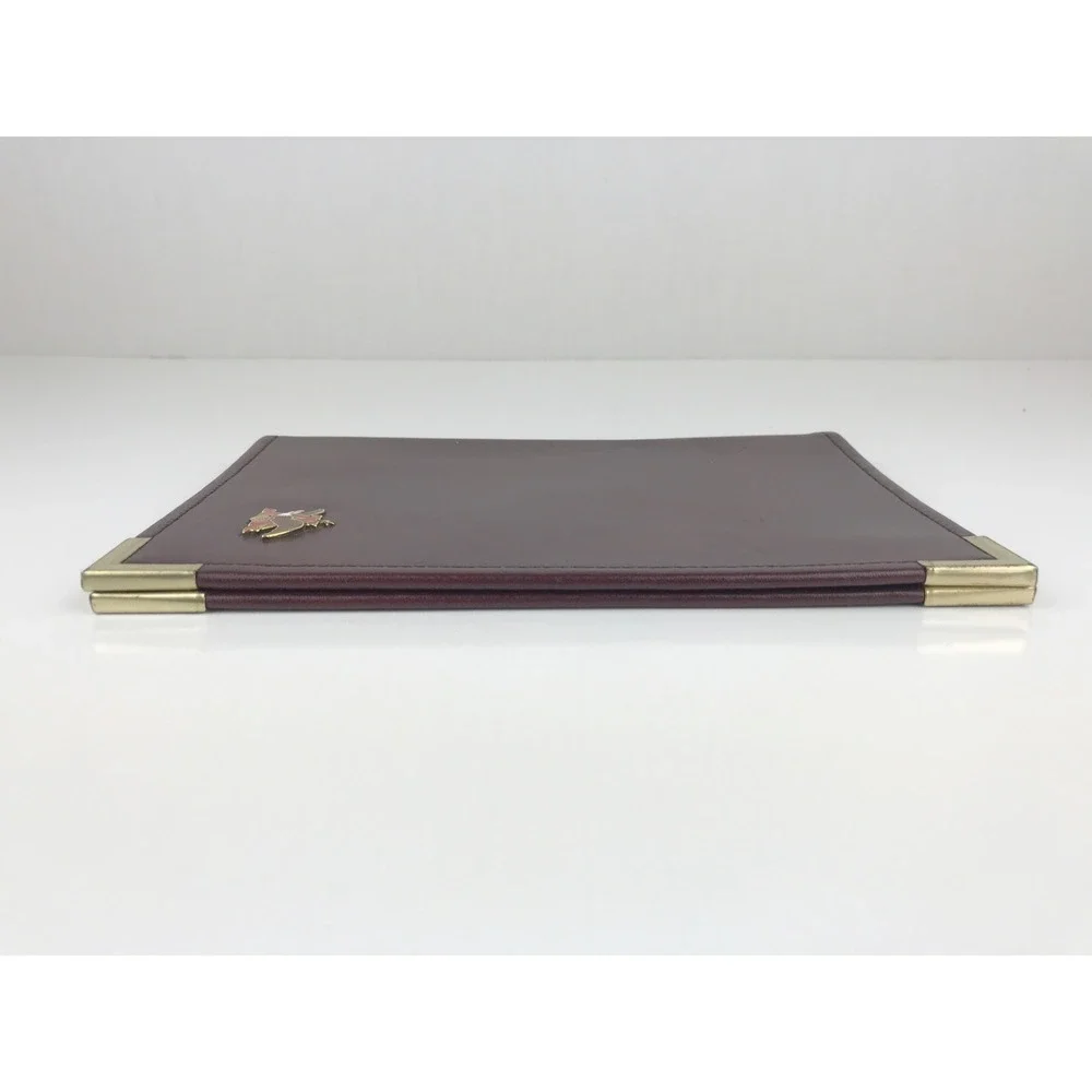 Anheuser-Busch Budweiser Eagle Logo Leather Portfolio Case Folio Hazel USA‎
